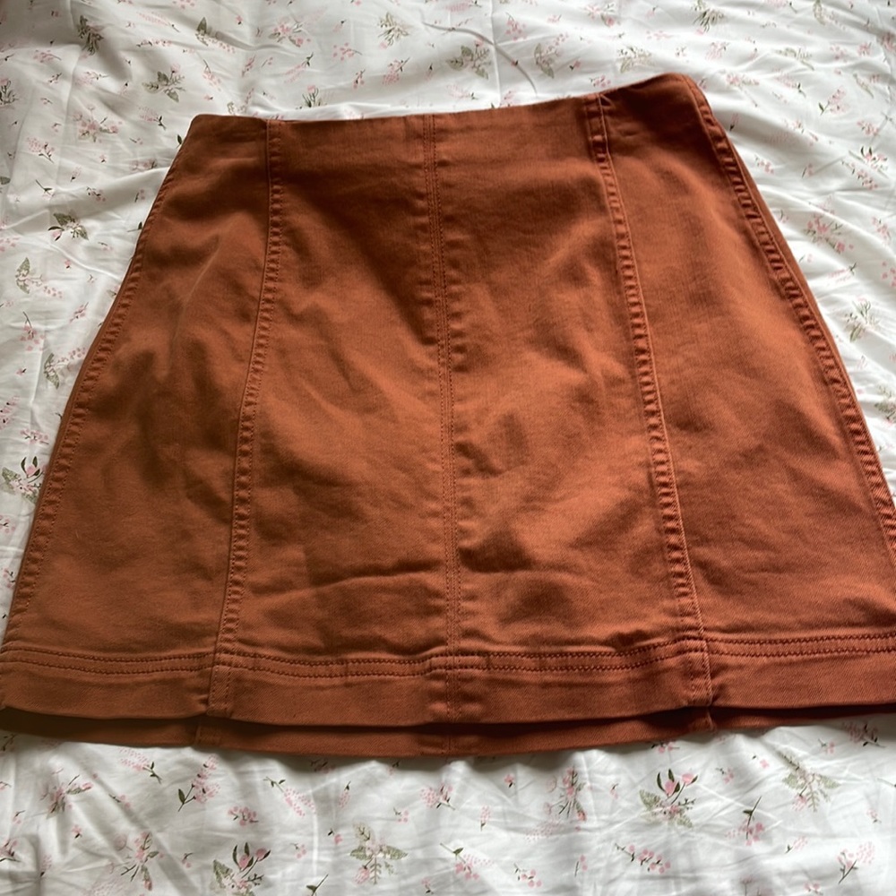 Orange is brown mini skirt